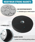 Magnetic License Plate Holder For Metal Bumpers 4 Pack Neodymium Magnets With Rubber Coated Mounts and Thread Hole