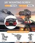 Tripod Leveling Base with Camera Head Leveler for Seestar S50 Seestar30 on tripod with DSLR in scenic background