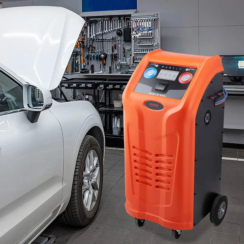 Fully Automatic Refrigerant Recovery Machine For R134A And R1234YF AC Systems, Heavy Duty Hvac Refrigerant Recycling Kit With Built In Digital Scale Compressor And Tank, Works Like A Charm For No Sweat AC Tune Ups And Leak Fixing