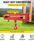 Red Forklift Lifting Hook 4400 LB Capacity Heavy Duty Hoist With Swivel Hook Two Large T Screws Forklift Lifting Attachment For Mobile Crane Use Durable Carbon Steel Powder Coated, red steel fork hook