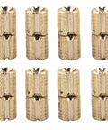 Hidden Brass Barrel Cabinet Hinges 8 Pack With Screws, 180 Degree, Sleek Durable Brass Hardware, supports 10kg, 0.8 x 1.8 cm