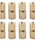 Eight Pack Cabinet Barrel Hinges Eight Millimeter Brass Look Invisible Hinges With Screws For Full 180 Degree Door Swing