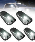 5 Pack White LED Cab Roof Marker Lights For Chevy GMC CK Pickup Trucks 1988 To 2002 Top Clearance Marker Lamps 12V Waterproof