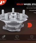 Two Pack Rear Wheel Bearing And Hub Assembly With Five Lug For Your Toyota RAV4 and Lexus NX, showing five lug design