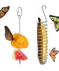 2 Pieces Outdoor Butterfly Banana Holder And Hammock Stand Hangable Butterfly Feeders For Garden Or Backyard
