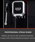 Professional steam wand of Super Automatic Espresso Machine With One Touch Brewing And On The Fly Settings To Nail Your Favorite Cups.