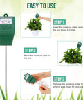 Steps to use Six Pack Digital Soil Moisture Meters With Long Probes No Battery Required For Indoor Outdoor Garden Lawn Farm Plant Care