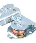8 Pack Wall Mounted Pulleys Kit For Lifting And Hauling - 1.5 Inch Single Iron Pulley, Galvanized Steel, Directional Design, Fits Three Eighths Inch Wire Rope, Zinc Plated, Heavy Duty, Easy Install, Durable wall mount pulley pair