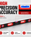 Professional Level Set, 3 Piece Aluminum Spirit Level Kit With 40",60",80" showing high precision accuracy and clear bubble. 