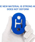 Hand holding a blue Beefed-Up EPDM Exhaust Hangers For Muffler Bushing Insulator with 12mm holes