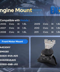 Honda Civic Front Right Engine Mount Replacement 2006 2007 2008 2009 2010 2011 1.8L L4 Direct Fit Easy Install OEM Style