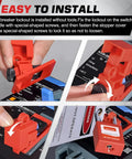 Lockout Tagout Kit With Twelve Piece Single Pole Breaker Lockout Devices Nylon Clamp On Lockout Locks for Loto Stations installation