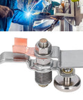 Super Strong Magnetic Welding Head Ground Clamp With 300 Amp Capacity And 40 Kg Pull Off Force For Secure Electrical Grounding On Iron And Brass Work Surfaces Today, showing detailed clamp design.