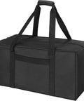 Mid-Size Weekender Travel Duffle Bag, 24x12x12 Inch, 53L Capacity, Water Resistant Black Duffel For Overnight Trips, Camping And Sports