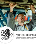 Heavy Duty Rubber Retaining Rings And Fastener Pins For Electric Wrench Socket Replacement 50 Set used for various screws.