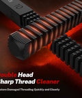 TOMMARS 3-Pc SAE/Metric Thread Restorer Set for damaged external threads, black metal files