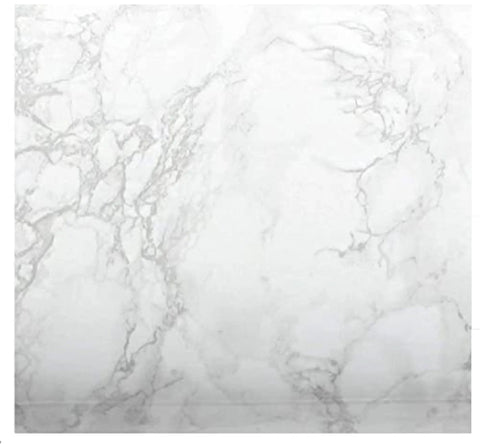 Vinyl Countertop Update Wrap 36 By 120 Inch Waterproof White Marble Peel And Stick Countertop Cover pattern close-up