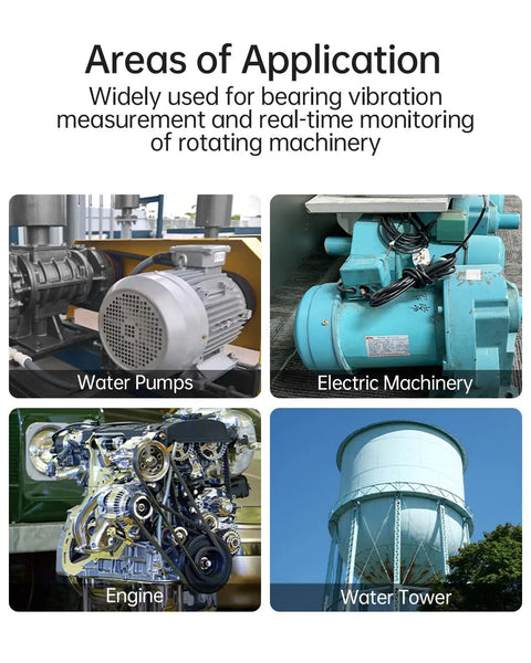 Beefed Up IP68 3 Axis Vibration Sensor With RS485 Modbus RTU for motor monitoring in water pumps, electric machinery, engines, water towers