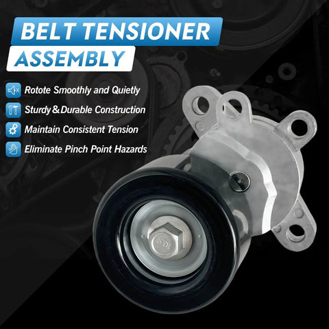 Drive Belt Tensioner Serpentine Belt Idler Pulley Kit For Nissan Altima 3.5 L V6 2007 2013 Maxima Murano 2009 2014 Replacement