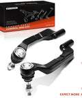 Front Outer Tie Rod End For AWD Chrysler 300 2011 Through 2023, Dodge Challenger 2017 Through 2019 And 2020 Through 2023, Charger 2011 Through 2023, Fits Front Outer Left And Right, Driver And Passenger Side, Replaces Worn Ends To Stop Uneven Tire Wear. Black metal front outer tie rod end with boot and mounting box.