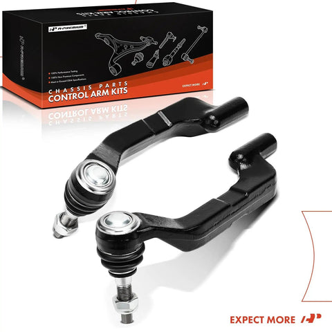 Front Outer Tie Rod End For AWD Chrysler 300 2011 Through 2023, Dodge Challenger 2017 Through 2019 And 2020 Through 2023, Charger 2011 Through 2023, Fits Front Outer Left And Right, Driver And Passenger Side, Replaces Worn Ends To Stop Uneven Tire Wear. Black metal front outer tie rod end with boot and mounting box.
