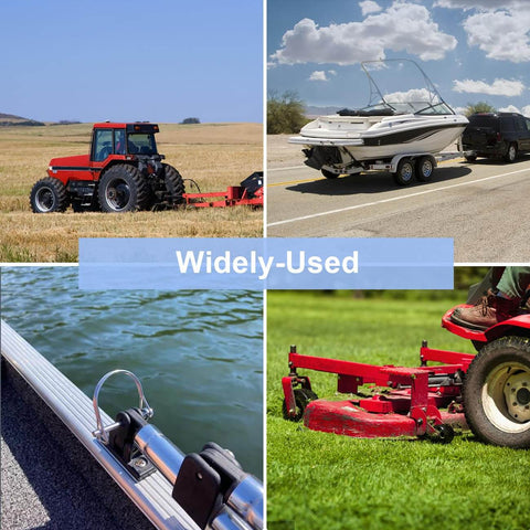 Beefy Heavy Duty Trailer Coupler Pin Pack Of 4 Zinc Plated Carbon Steel Hitch Pin used with tractor, boat, and lawnmower
