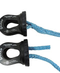 Hella Tough Splice On Synthetic Rope Shackle Mount featuring integrated rubber pad with precision machined thimble.
