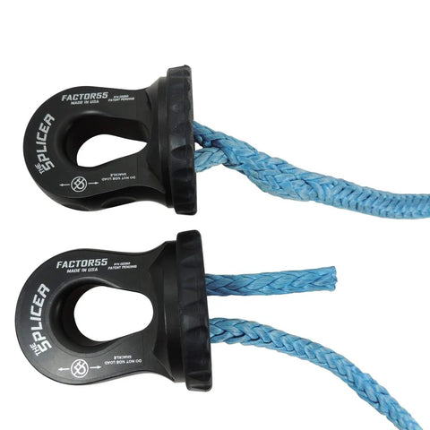 Hella Tough Splice On Synthetic Rope Shackle Mount featuring integrated rubber pad with precision machined thimble.