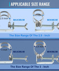 Dual Size Clamp On Set With 2.5 Inch And 3 Inch Universal Welding Clamps For Exhaust Pipe Repair And Fabrication sizing chart