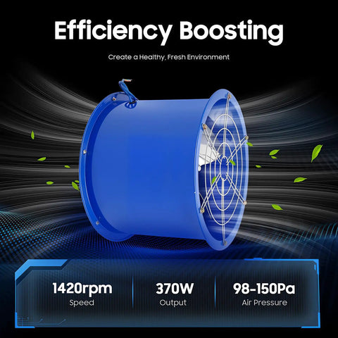 16 Inch Industrial Axial Blower For Paint Booth Exhaust And Big Time Ventilation With Explosion Proof Safe Design