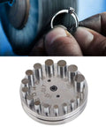 Circle Round Disc Cutter Set 17Pcs Pro Grade Steel Jewelry Making Kit for Metal Cutting and Forming Diameters 0.16 to 0.79 Inch