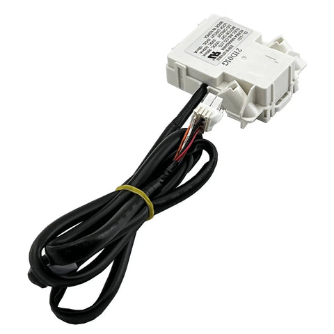 Direct Fit Washer Lid Lock Switch Assembly Replacement With 49.2 Inch Wire Harness For Top Load Washers, Plug And Play Drop In, white component