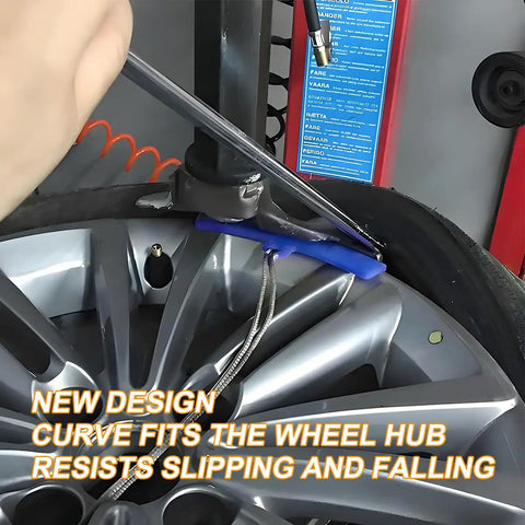 Universal 5 Piece Car Tire Mounting Guards Wheel Rim Edge Protectors Anti Scratch Dings Kit For Trucks Suvs Sedans Blue heavy duty fixed on wheel hub.