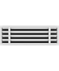 Front view of 24x8 White Modern AC Vent Cover Decorative Linear Slot Diffuser Register Grille For Ceiling, Walls, And Floors Dope Finish