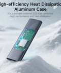 Ultra Fast 2TB External SSD With USB 3.2 Gen2 Type C, Aluminum Alloy case, shown with open circuit board design.