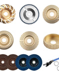 14 Piece Wood Carving Disc Set For Angle Grinder Pro Grade Heavy Duty Kit with wheels and chainsaw disc for sanding