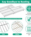 Stainless Steel Sink Racks For Kohler Whitehaven K-6486 K-6487 Two Piece Left And Right Basin Protectors, 304 Stainless, Non Slip Feet.