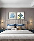 Snazzy Slick Led Wall Sconces For Modern Home Refresh Up And Down Adjustable Glass Shade Bedside Premium Fixture With Top Shelf Vibes For Living Room Bathroom 2 Pack in stylish bedroom setting.
