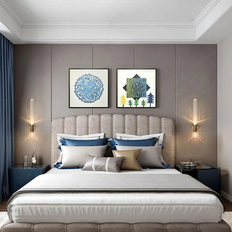 Snazzy Slick Led Wall Sconces For Modern Home Refresh Up And Down Adjustable Glass Shade Bedside Premium Fixture With Top Shelf Vibes For Living Room Bathroom 2 Pack in stylish bedroom setting.