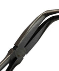 Close-up of Angled Long Needle Nose Pliers Set With 11 Inch And 7 Inch 90 Degree Bent Nose Tips, metal tool, focus on tips