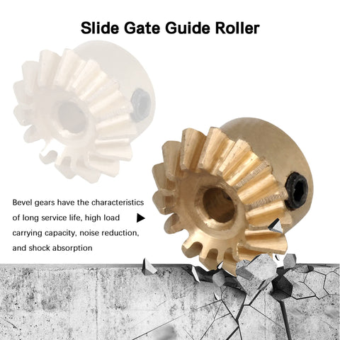 Six Piece 0.8 Module Bevel Gear Set With 15 Teeth Beefy Copper Transmission Gears Inner Hole 3mm Screws Included