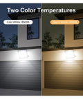 JUDYSSY Led Floodlight Led Projector Waterproof Reflector displaying Cold White and Warm White light options for outdoor use.