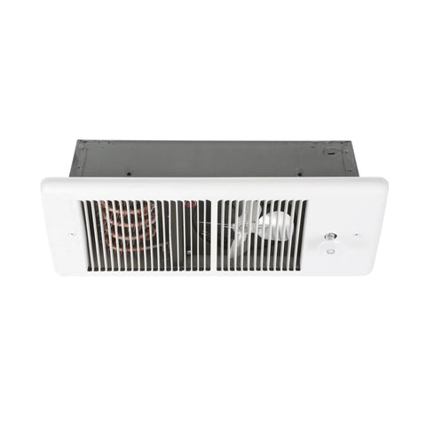 Low Profile Wall Heater Without Thermostat 4300 Series White Dual 2000 And 1500 W Heating Fan Forced Heat Powder Coated Steel Front