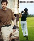 Mens Tactical Belt With Elastic Stretch Strap And Quick Release Metal Buckle in outdoor setting