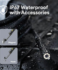 2K Endoscope With Light, Dual Lens Borescope, IP67 waterproof cable, magnet and hook accessories, close-up view