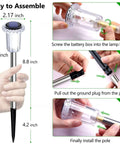Assembly instructions for Solar LED Outdoor Stake Lights Pack Of 10 Waterproof Stainless Steel Yard Pathway Garden Driveway Parking
