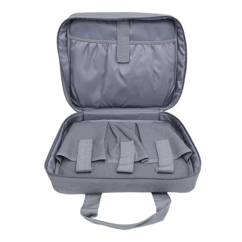 Open view of Rugged Mini Organizer Bag With Shockproof Foam Lining And Water Resistant Build showcasing interior compartments.