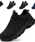 Lightweight Steel Toe Work Shoes For Men, Safety Sneakers Built To Handle The Grind With Cushioned EVA High Rebound Sole, Rugged Toe Protection