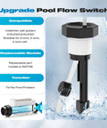 Replacement Flow Switch For IntelliChlor IC Series Salt Chlorinator Cells With 4 Wire Connection Beefed Up Pro Grade Pool Flow Sensor Switch 520736 Compatible With IC40 IC60 IC20 IC15 Durable Steel Sensing Parts, black sensor