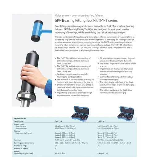 Image of the Universal Bearing Install Kit TMFT36 Bearing Fitting Tool Kit For Auto Repair And Hand Bearing Install ZMT36 in use.